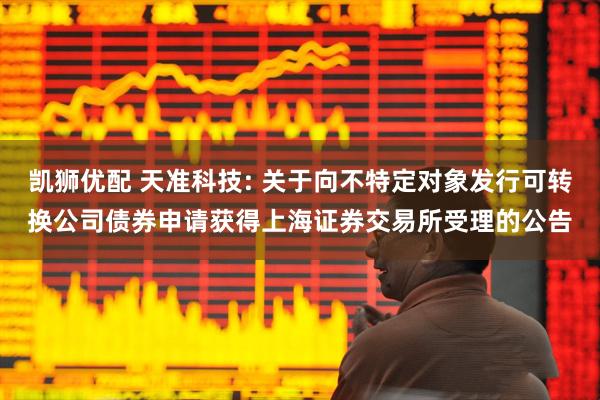 凯狮优配 天准科技: 关于向不特定对象发行可转换公司债券申请获得上海证券交易所受理的公告